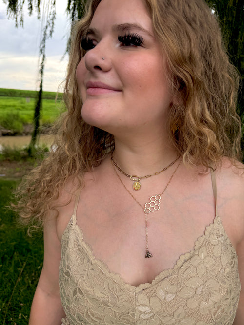 Bee-Have Honey Drop Necklace