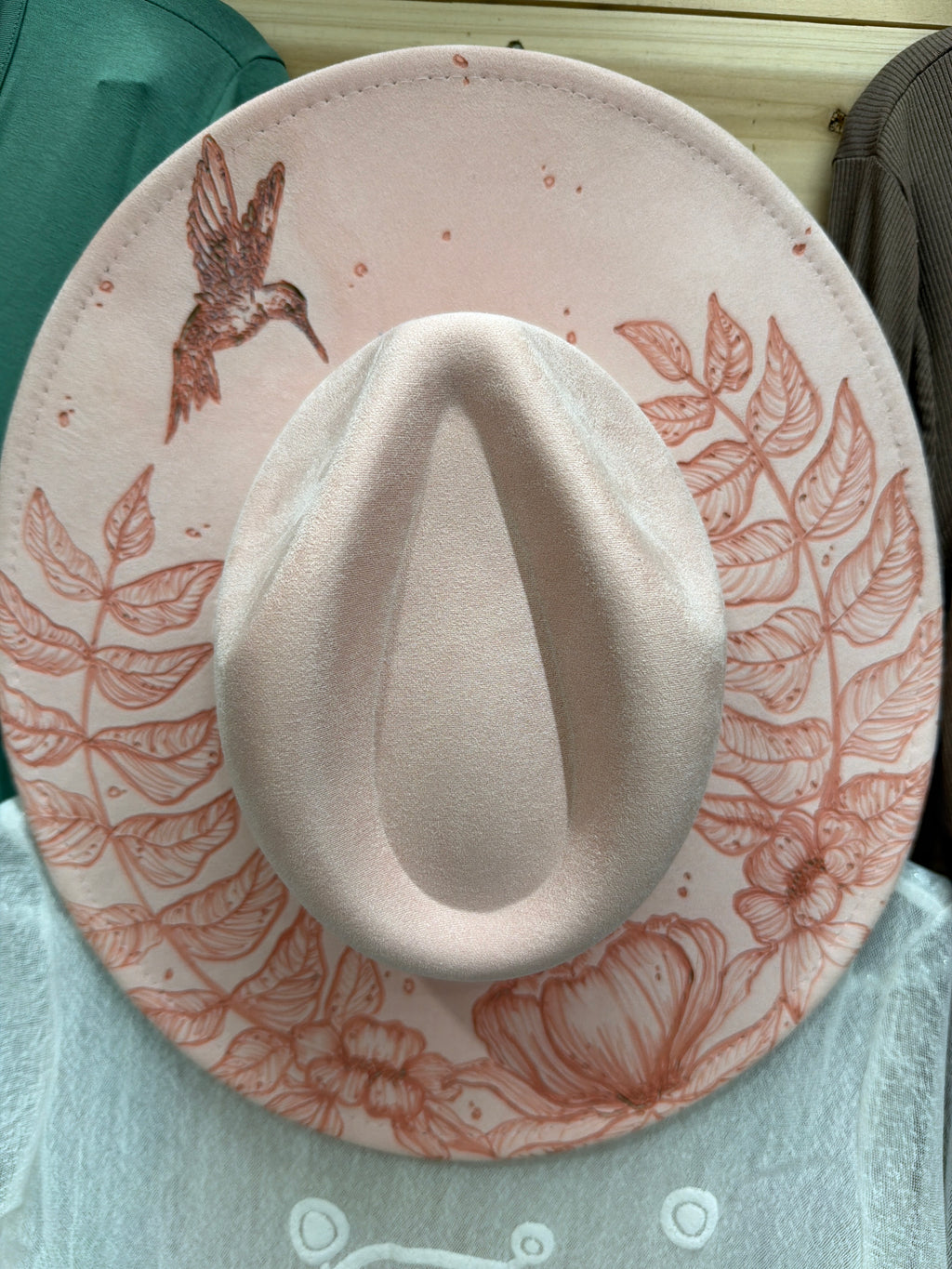 Pink floral hummingbird