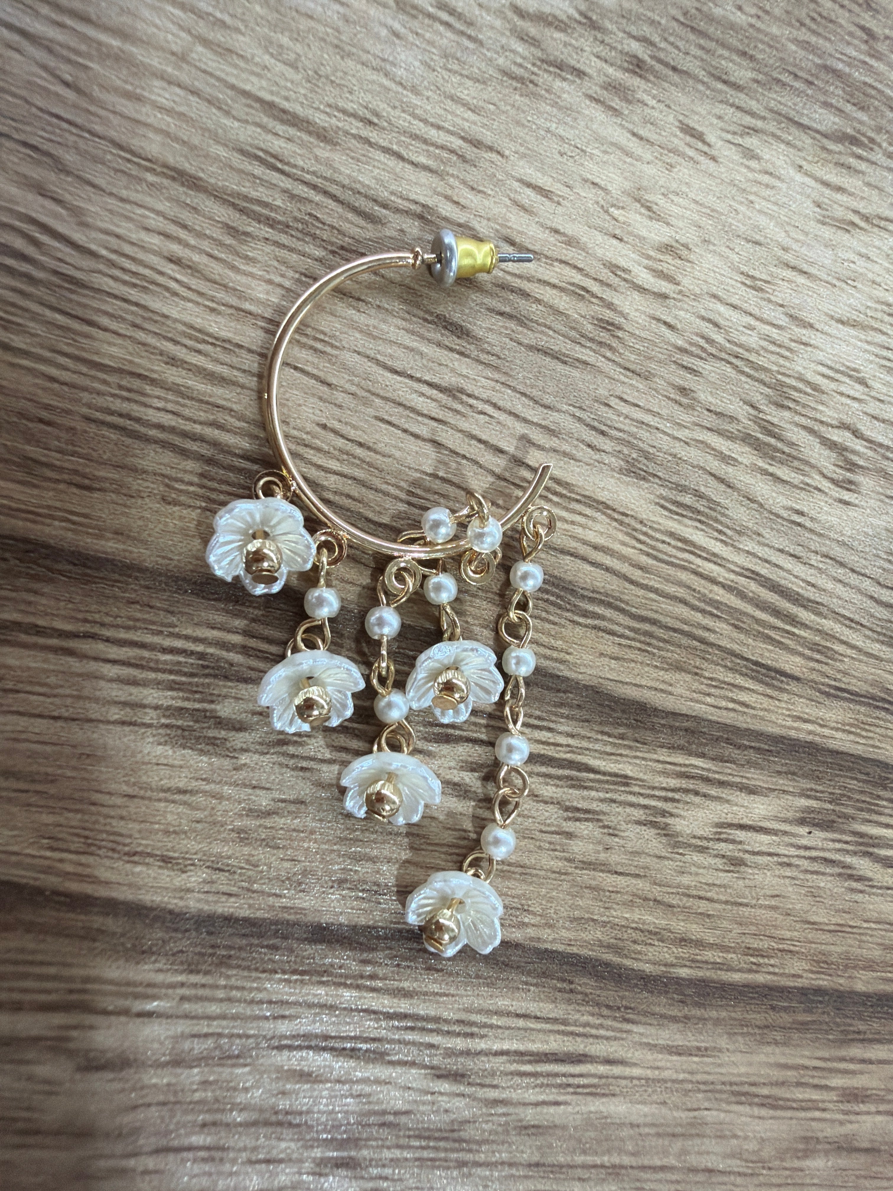 Flower chime earrings