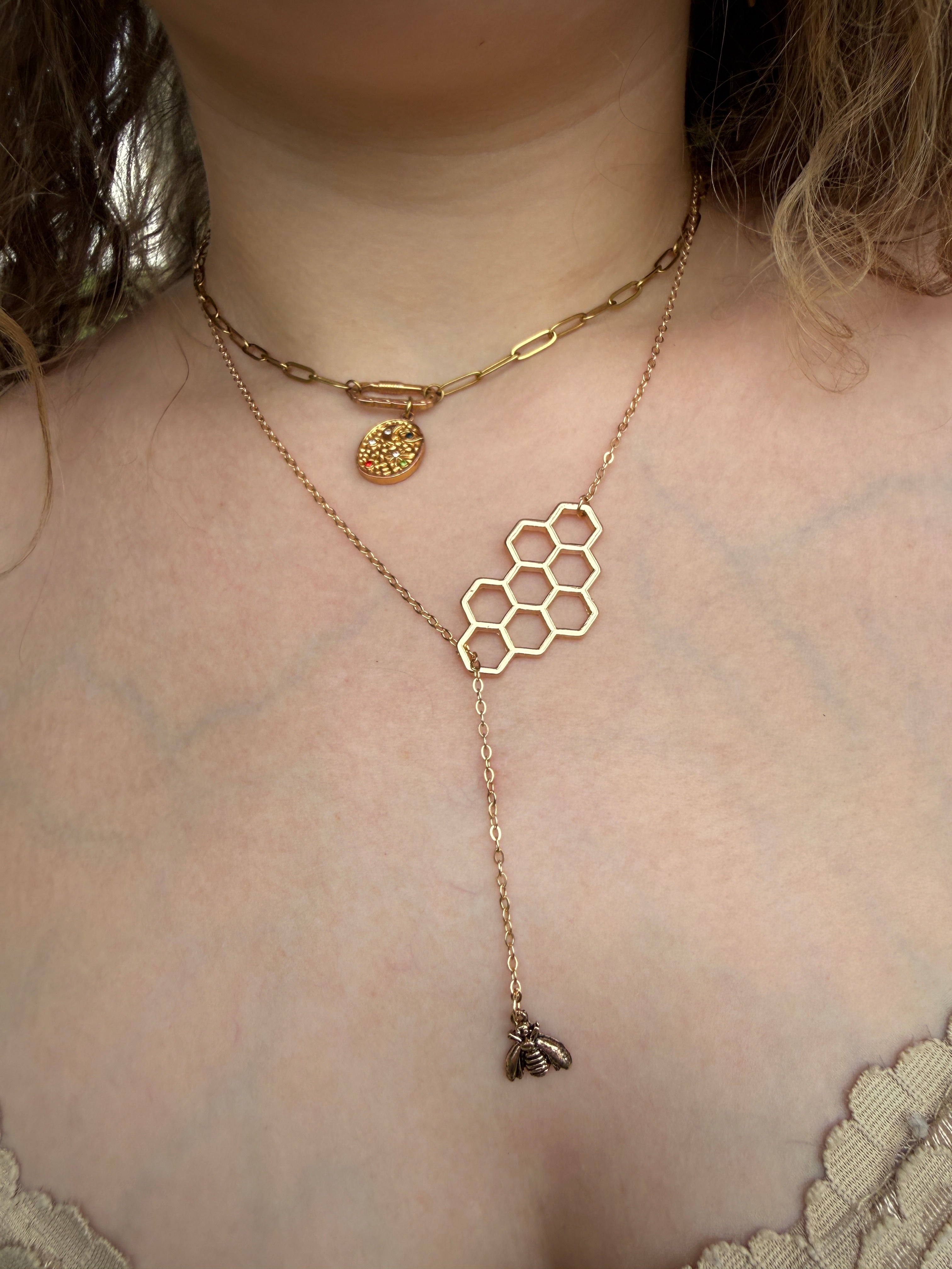 Bee-Have Honey Drop Necklace