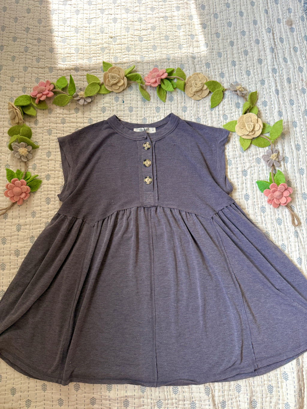Sweet Nothing Babydoll Dress - Charcoal TBN
