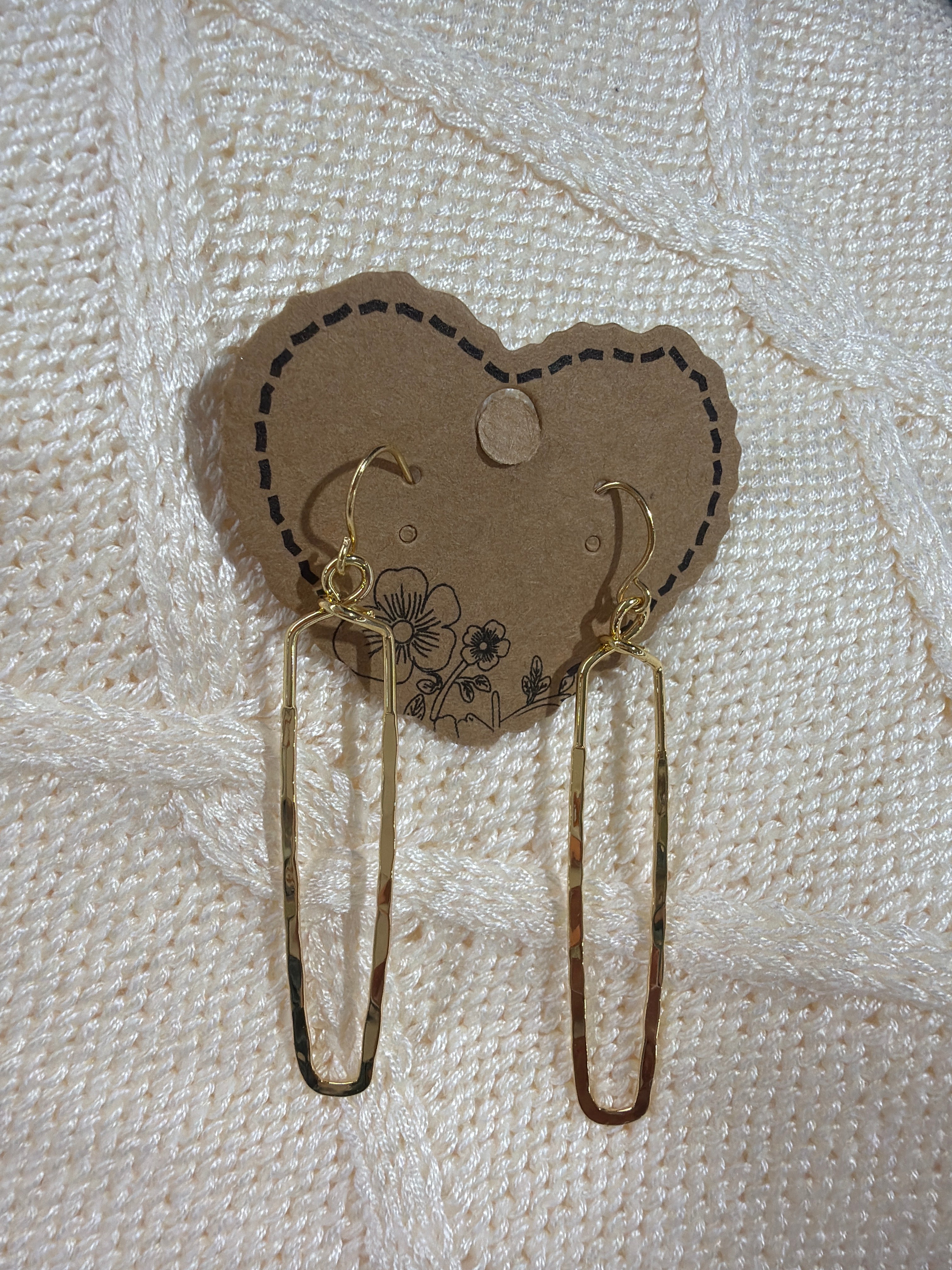 Rectangle drop earrings