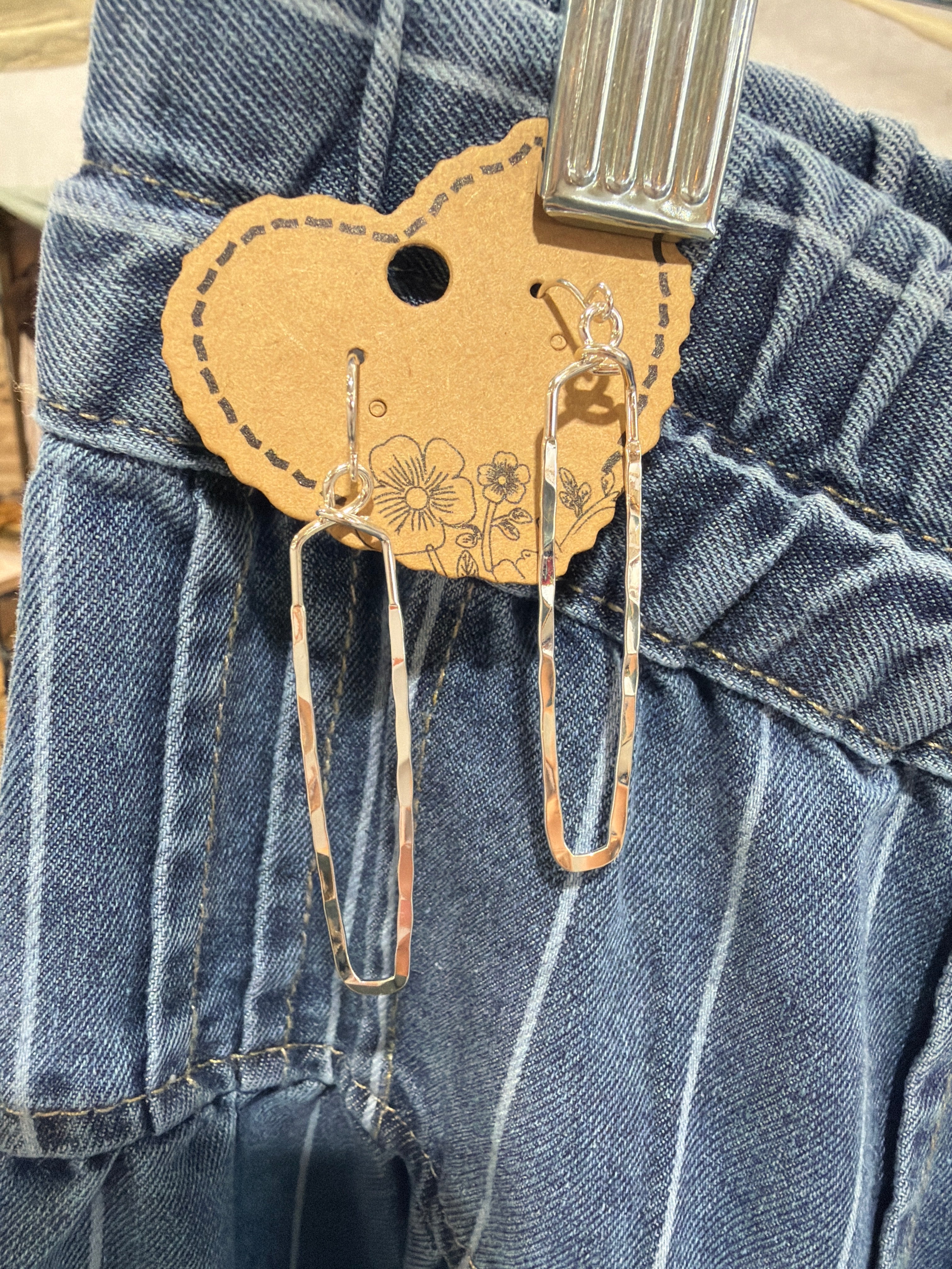 Rectangle drop earrings