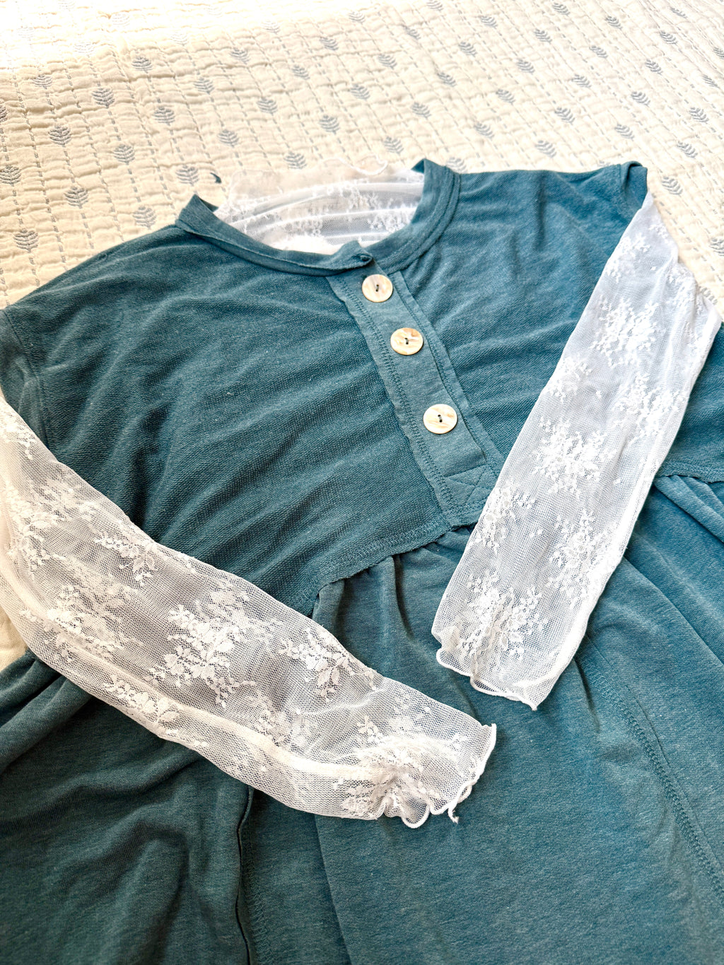 Lace Mesh Top - White