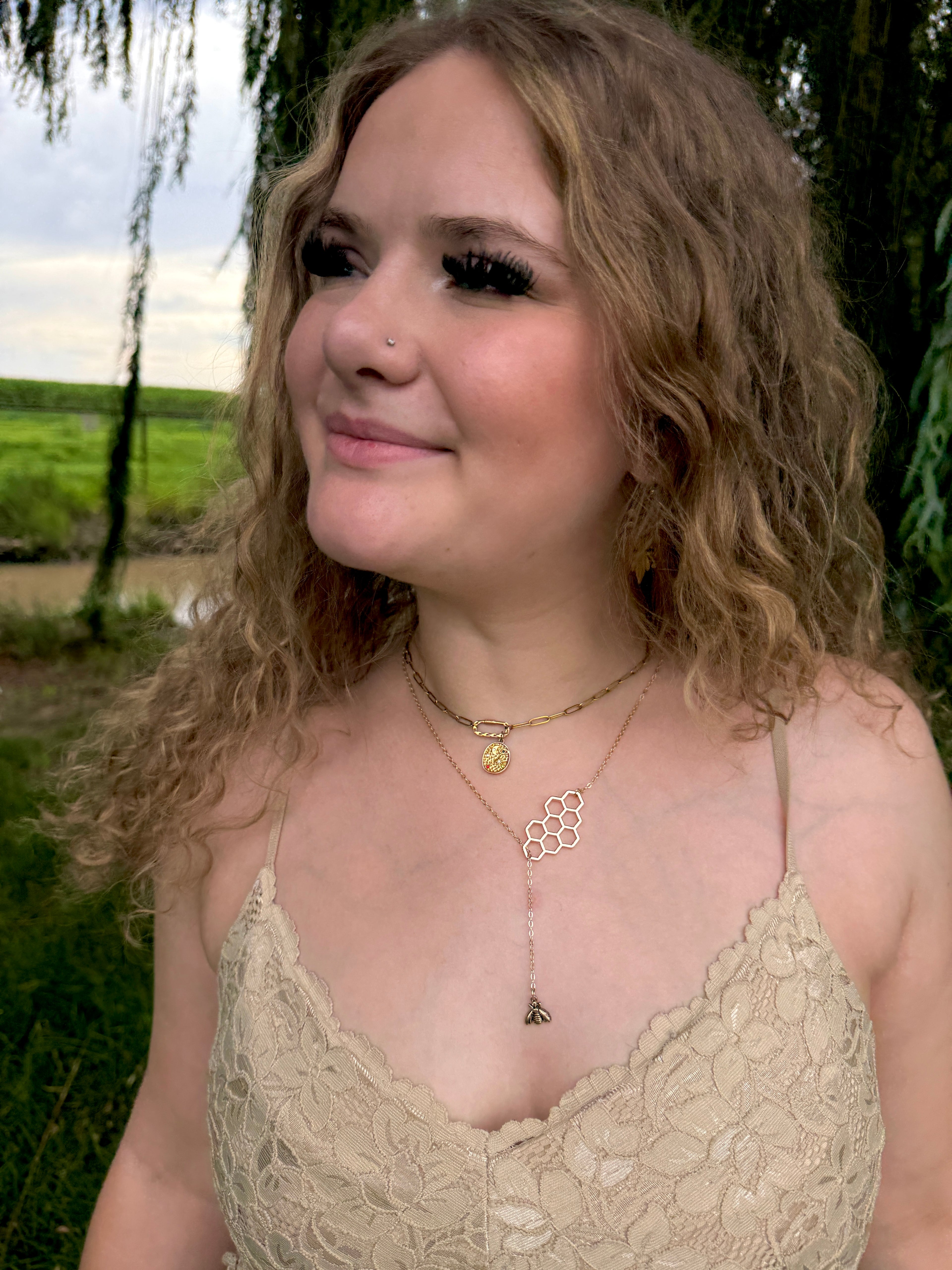 Bee-Have Honey Drop Necklace