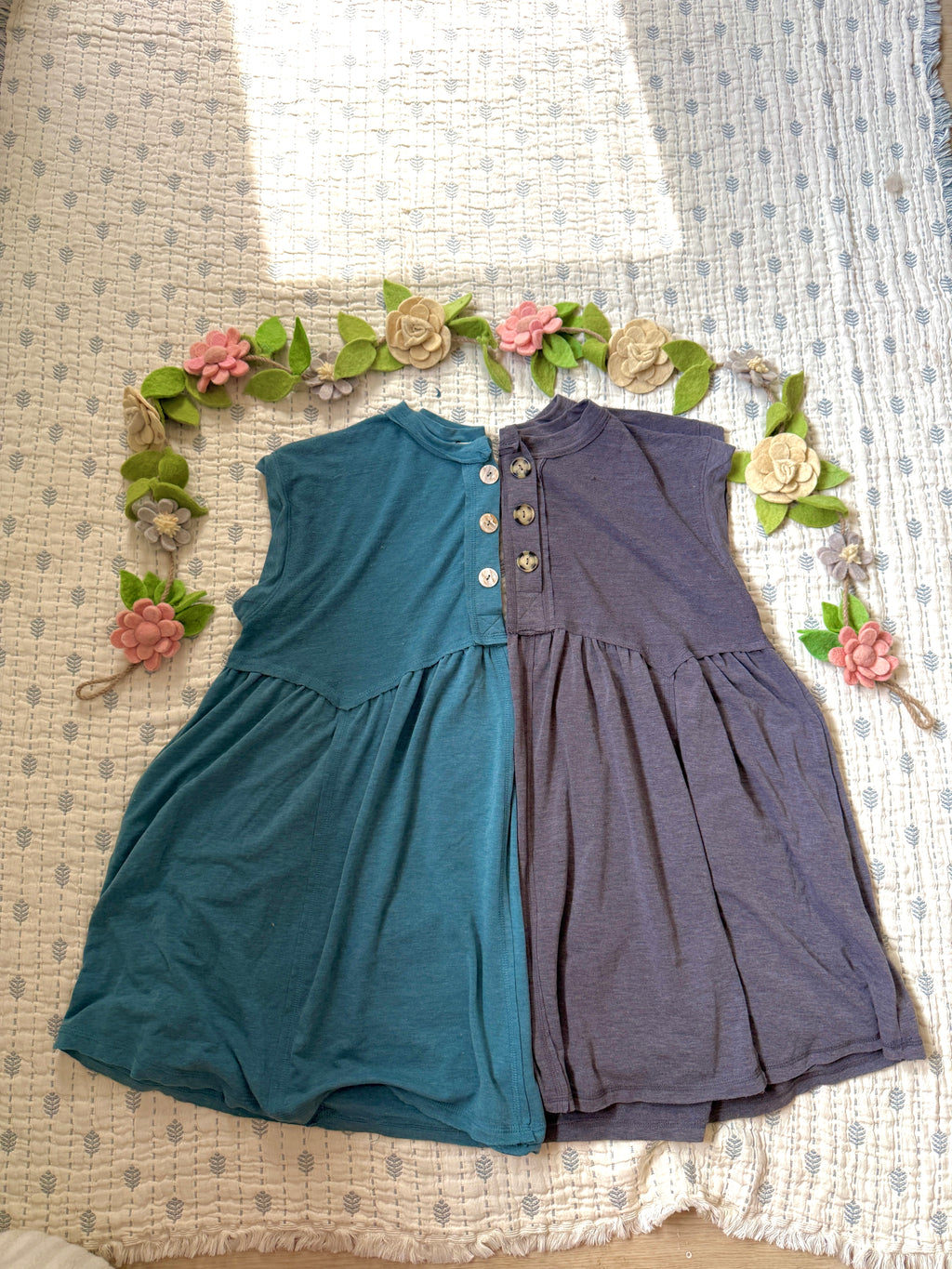 Sweet nothing baby doll dress - Teal TBN
