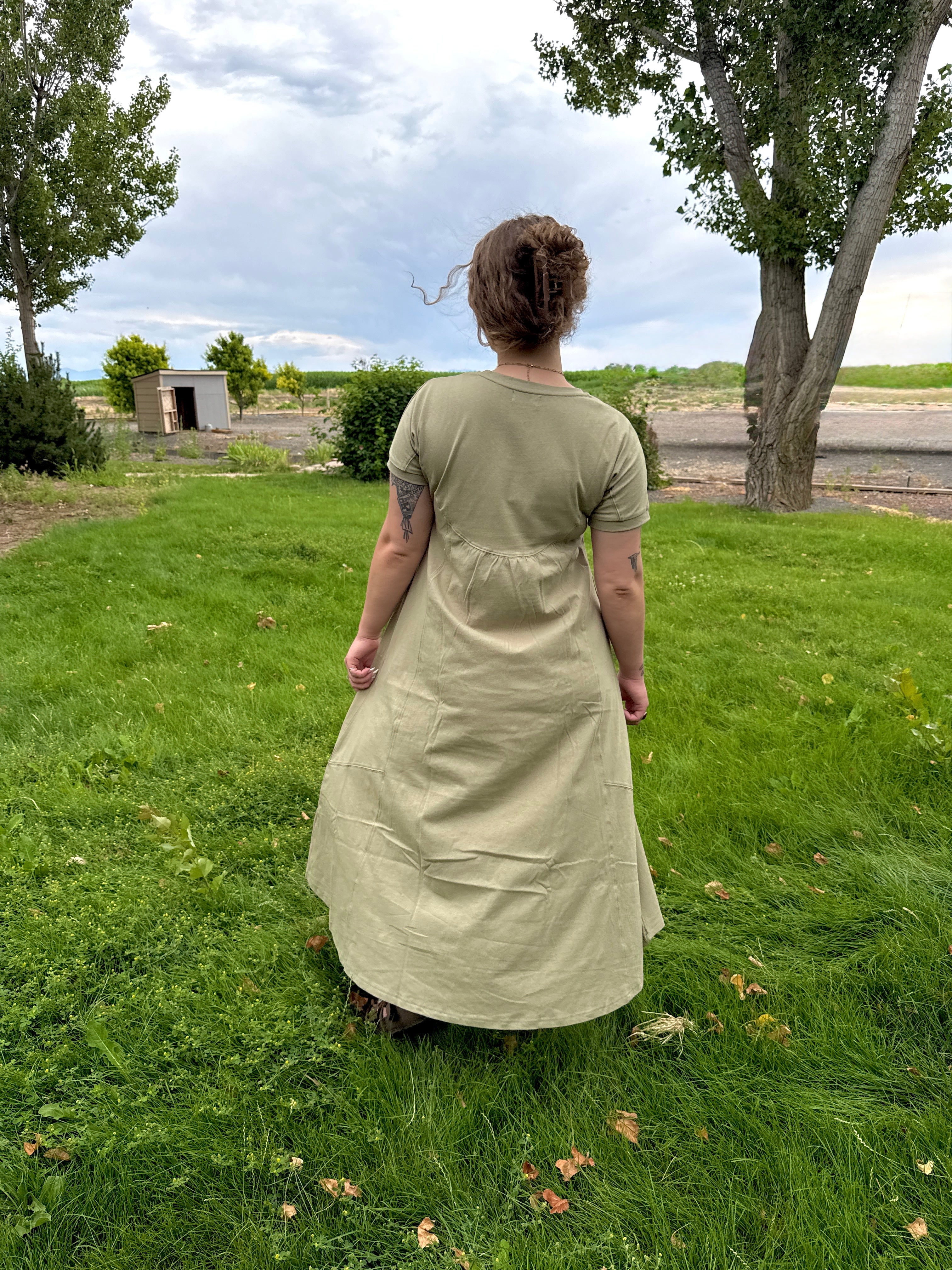 Casual Cotten Dress W/ pockets