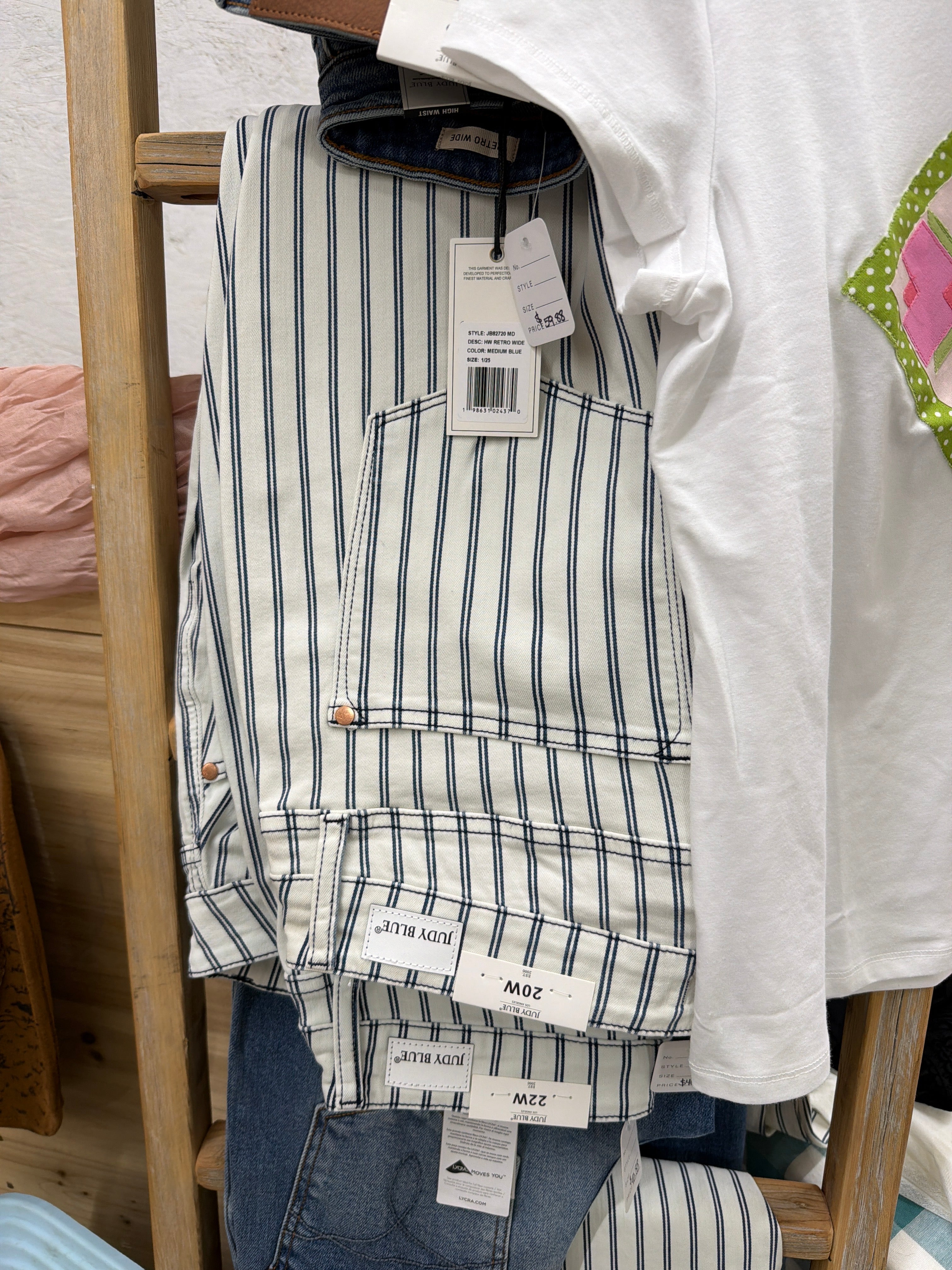 Judy blue stripe jeans