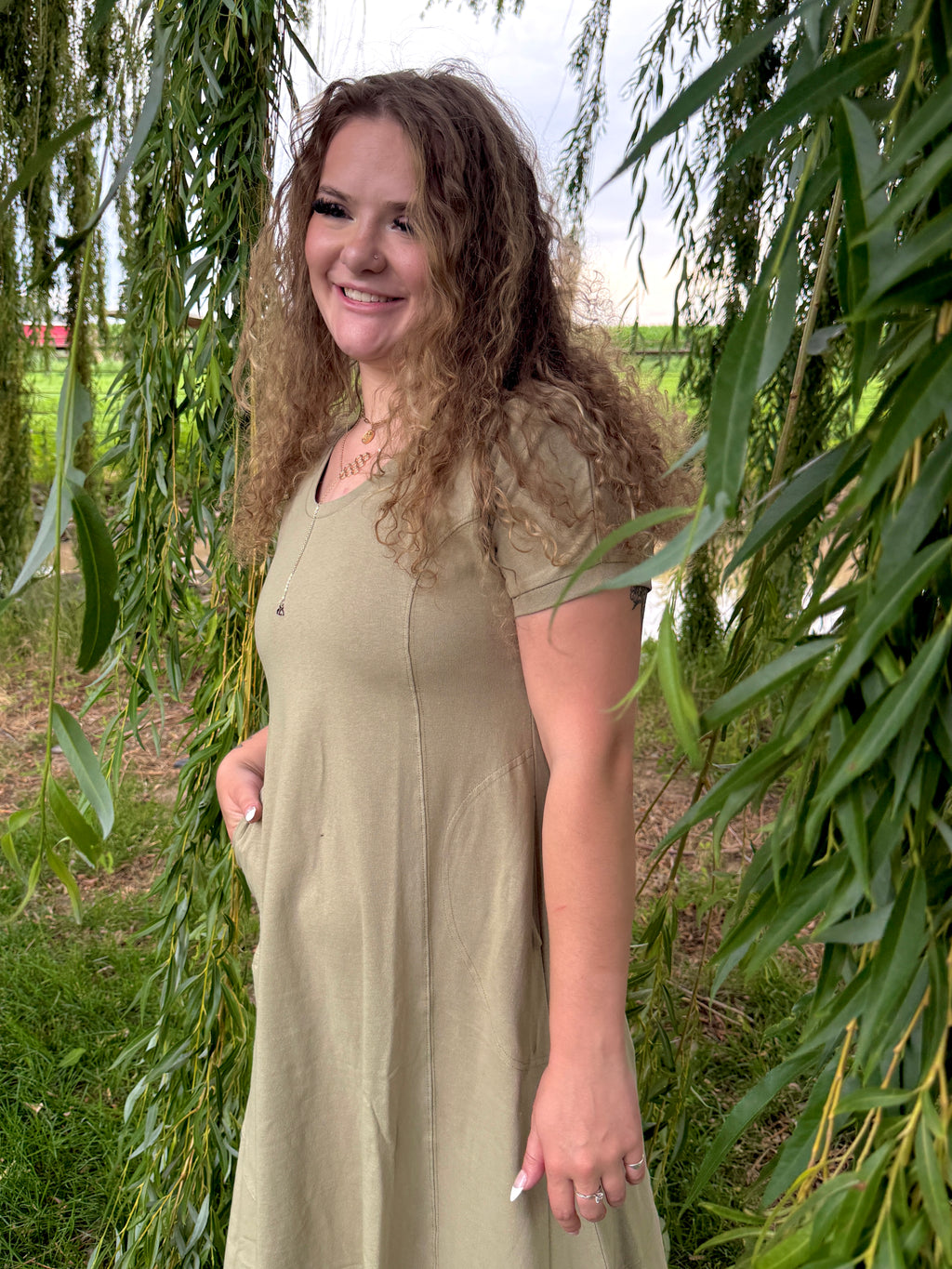 Casual Cotten Dress W/ pockets