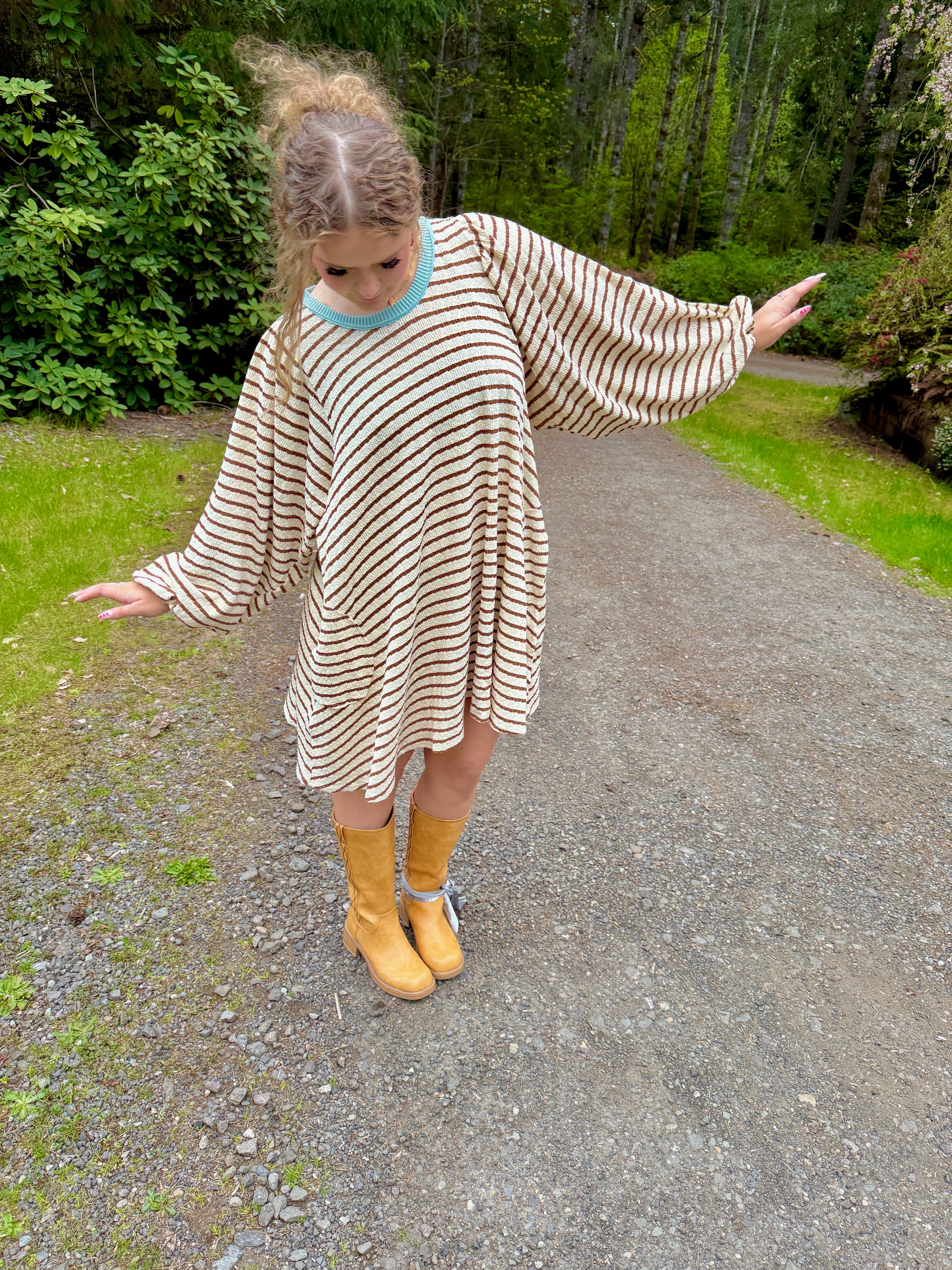 Good Feels Dress - Meerkat Sea Foam TBN