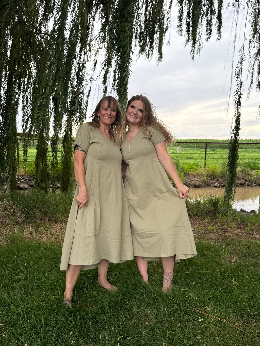 Casual Cotten Dress W/ pockets