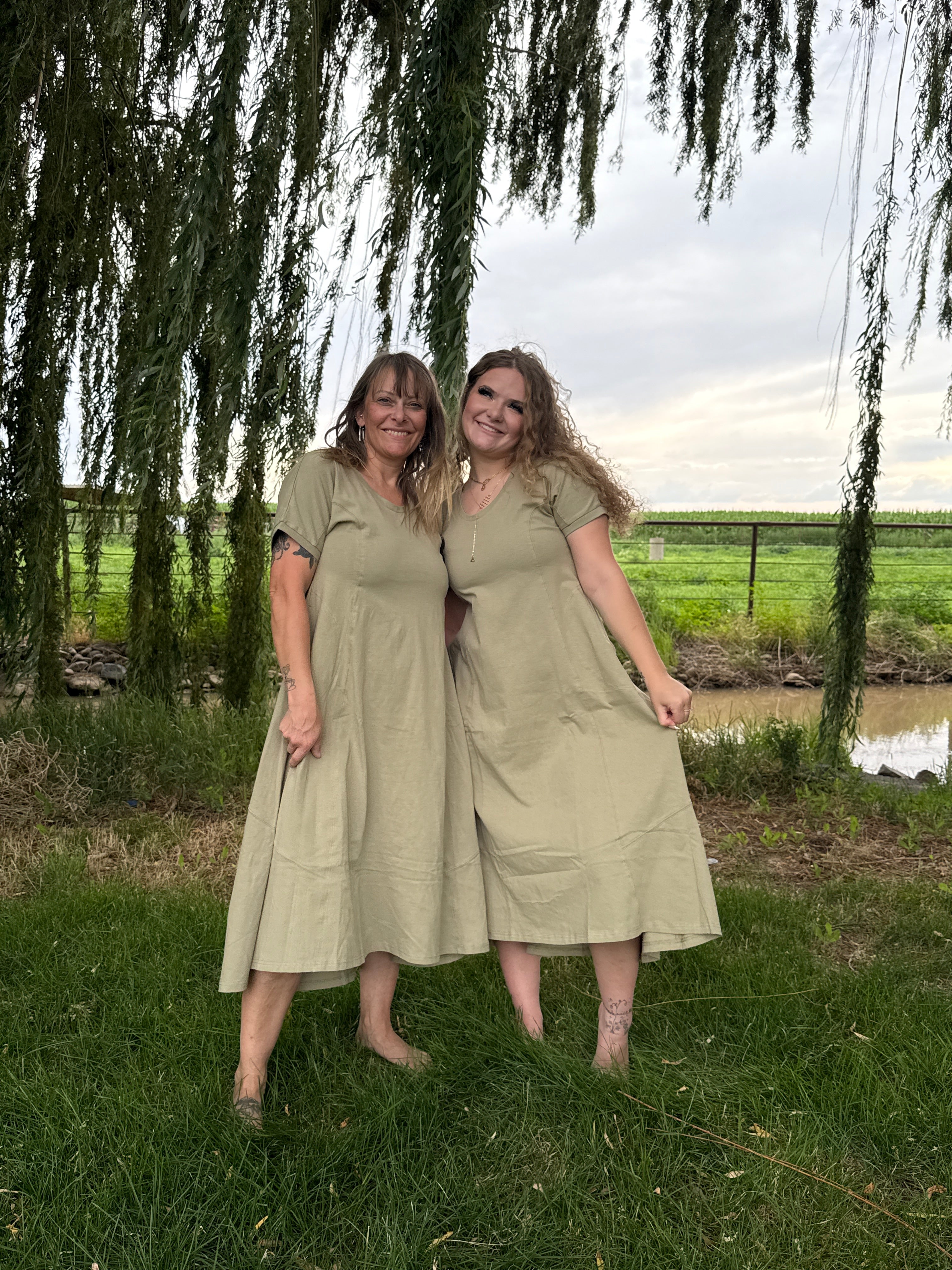 Casual Cotten Dress W/ pockets