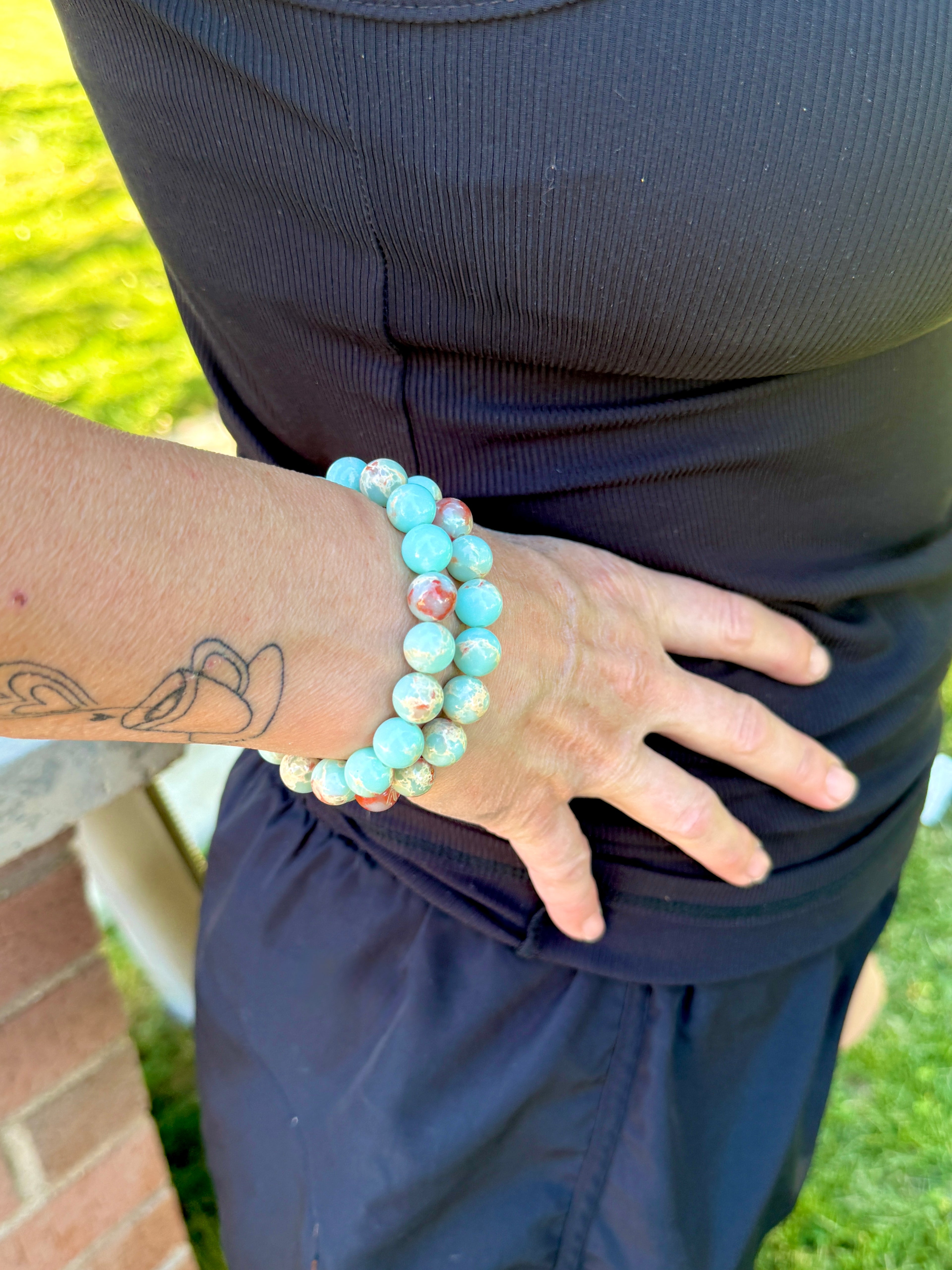 Teal Geo Stone Bracelet