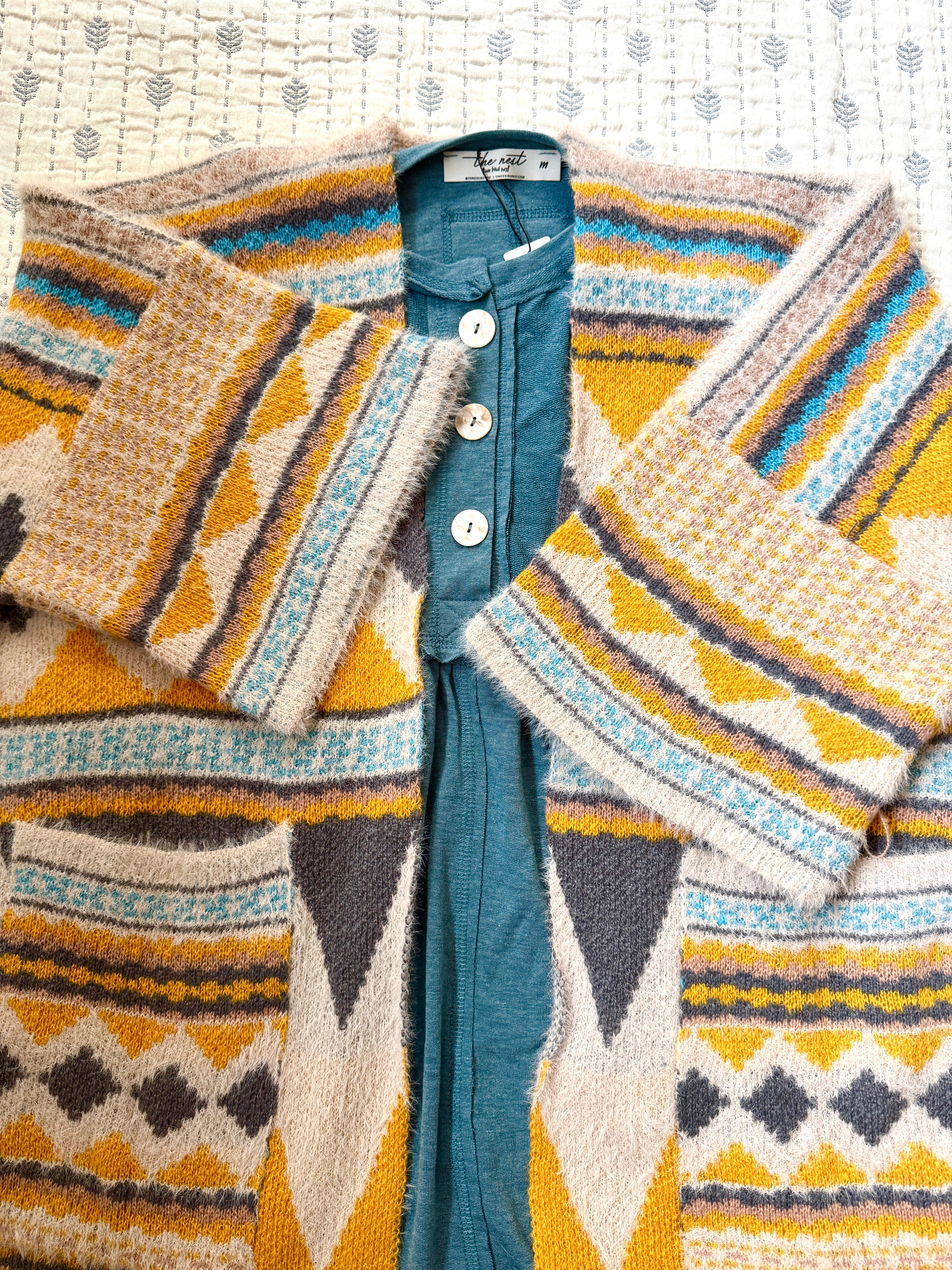 Keep It Up Oversized Cardigan - Mustard TBN