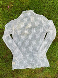 Lace Mesh Top - White