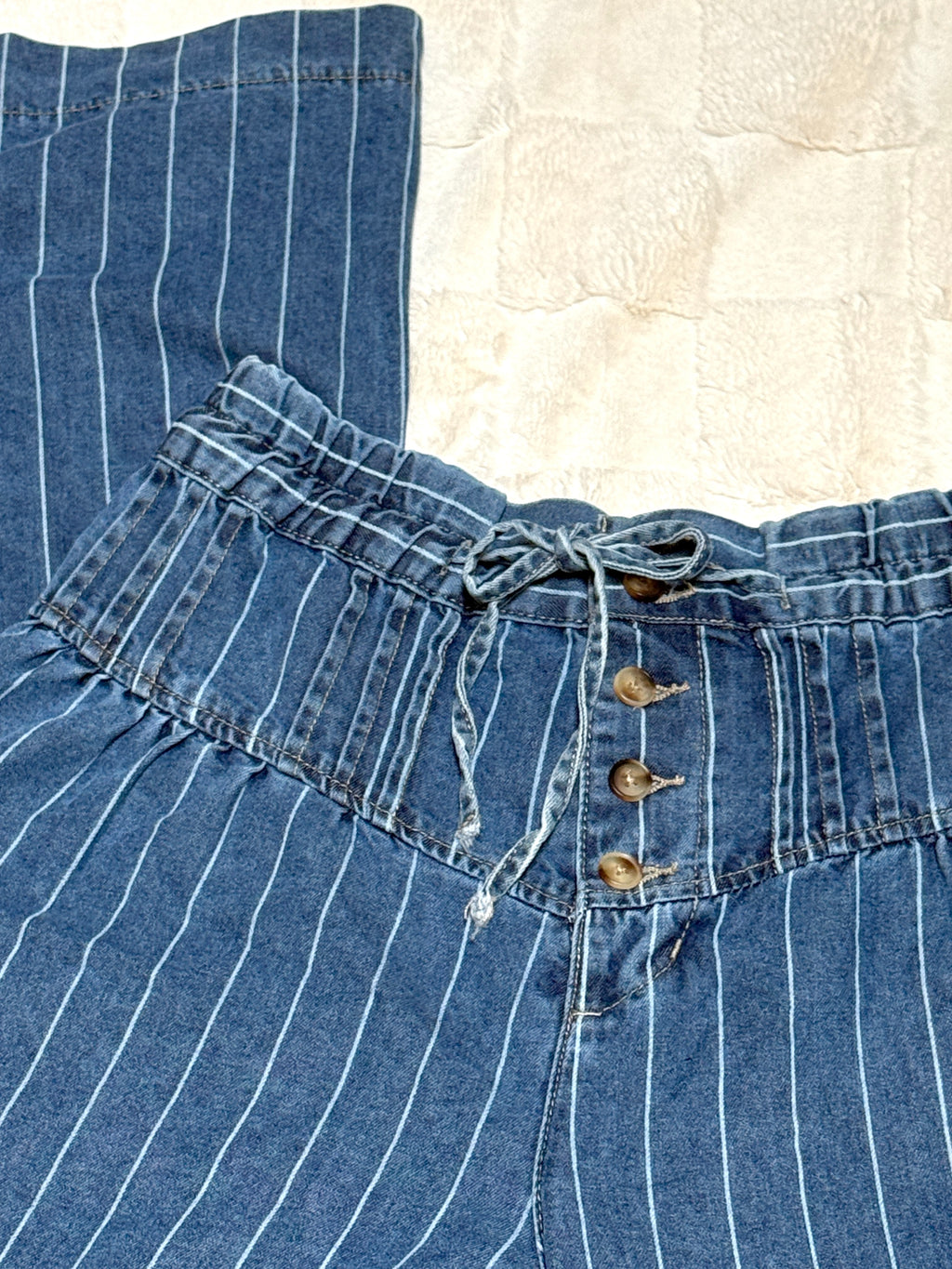 Striped Bonnie button Jeans