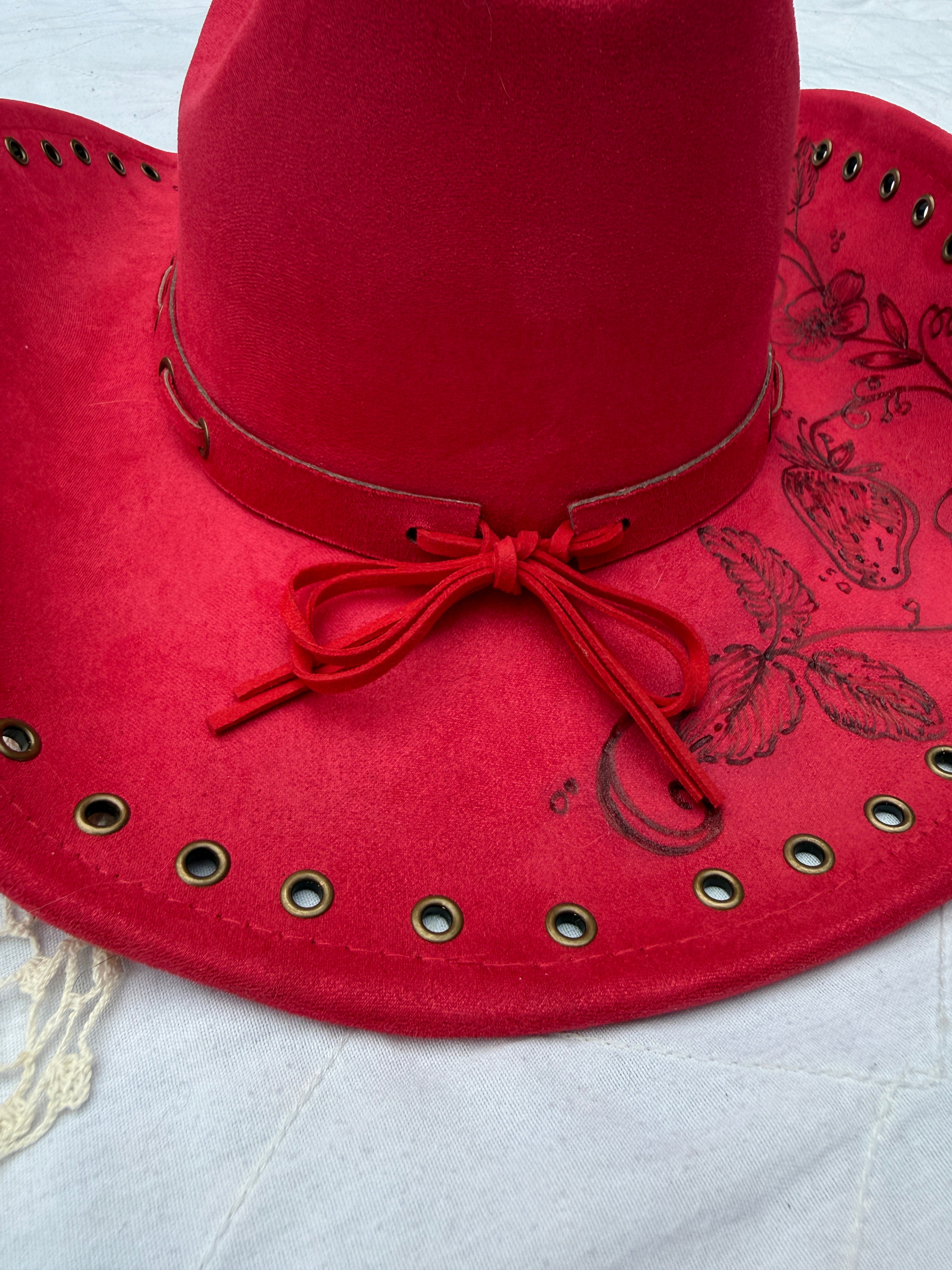 Strawberry dreams cowgirl hat