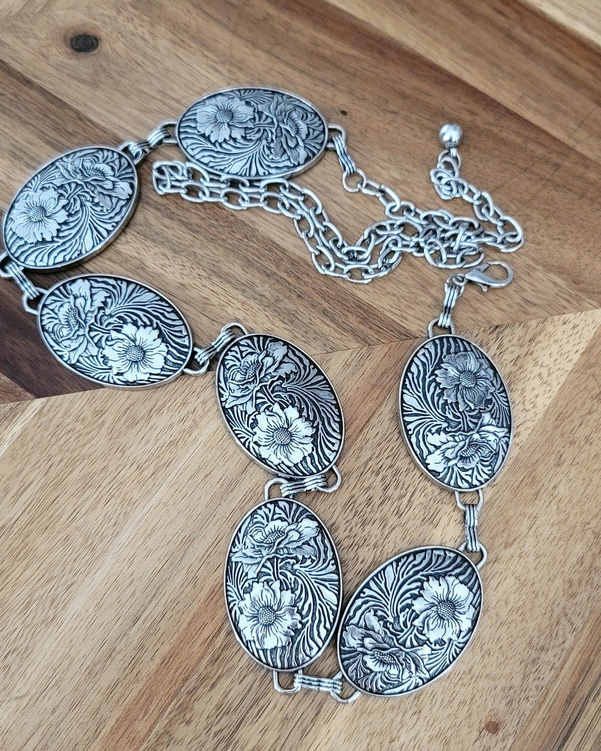 Western Flower Concho Belt