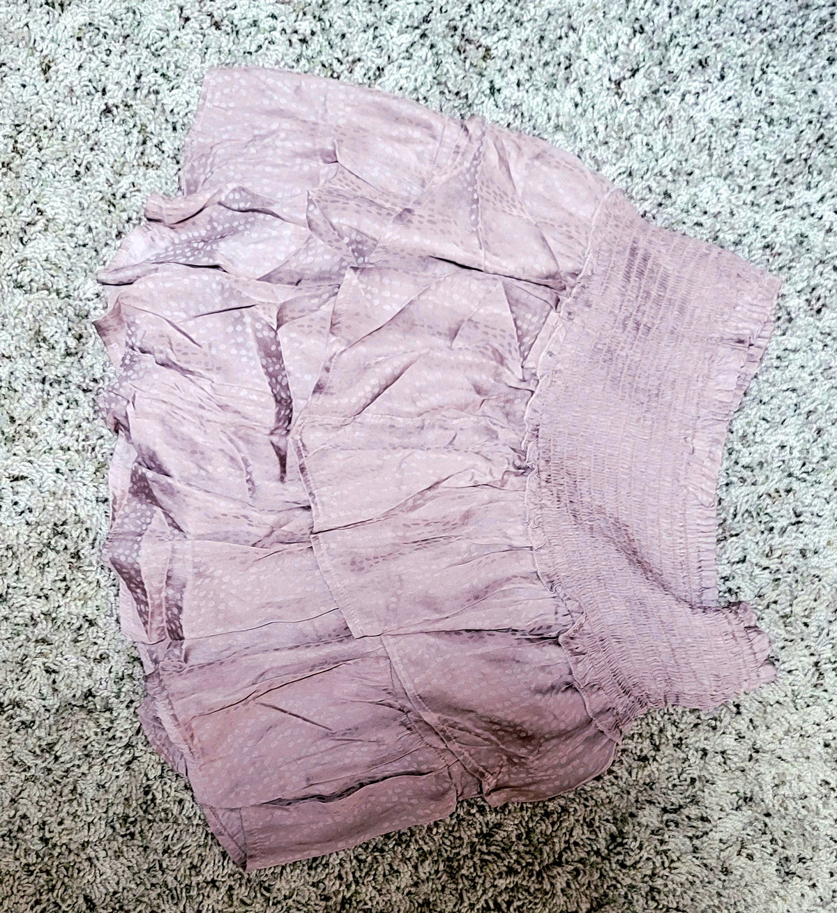 Micro Polka Dot Satin Skort